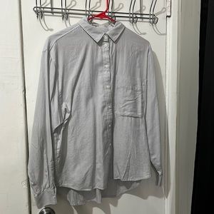 Light blue/gray Women’s button front dress shirt